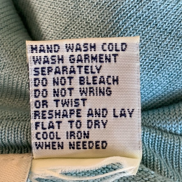 APPLESEED’S SILK BLEND TEAL CREW NECK SWEATER. WOMEN’S SIZE MEDIUM - Picture 7 of 7